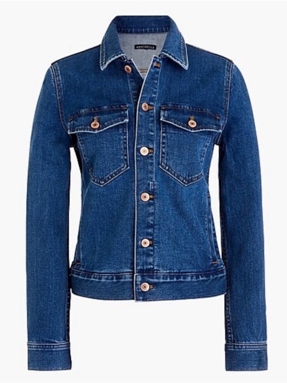 J.Crew Mercantile Women’s Stretch Denim Trucker Jacket Medium Wash Size Small